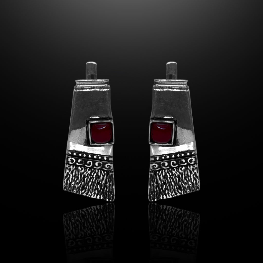 Silver Earrings - Imperial Shields