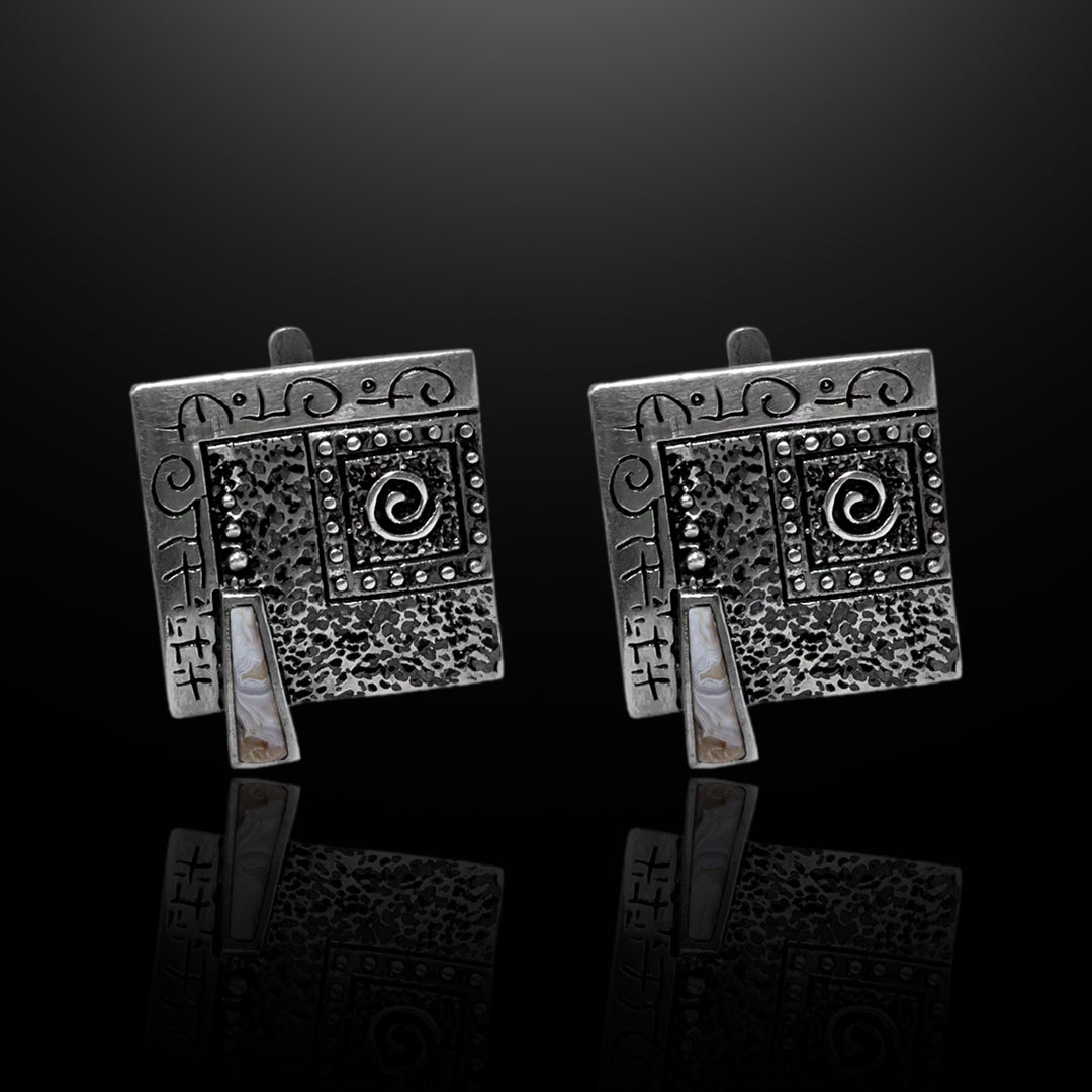 Silver Earrings - Mystic Squares
