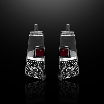 Silver Earrings - Imperial Shields