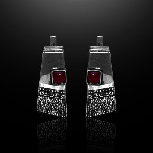 Silver Earrings - Imperial Shields