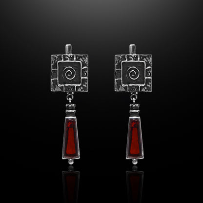 Silver Earrings - Ancient Spirals