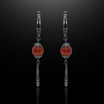 Silver Earrings - Dragon's Flame