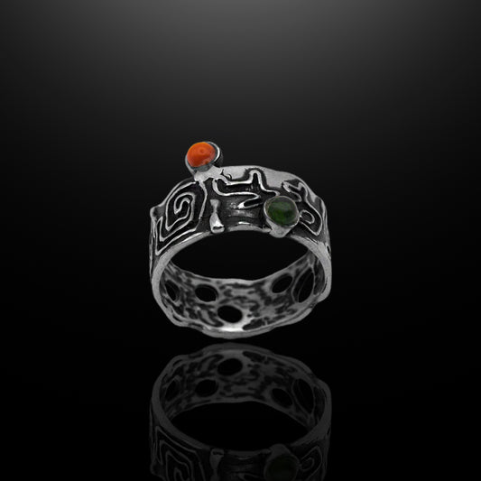 Silver Ring - Labyrinth of Life